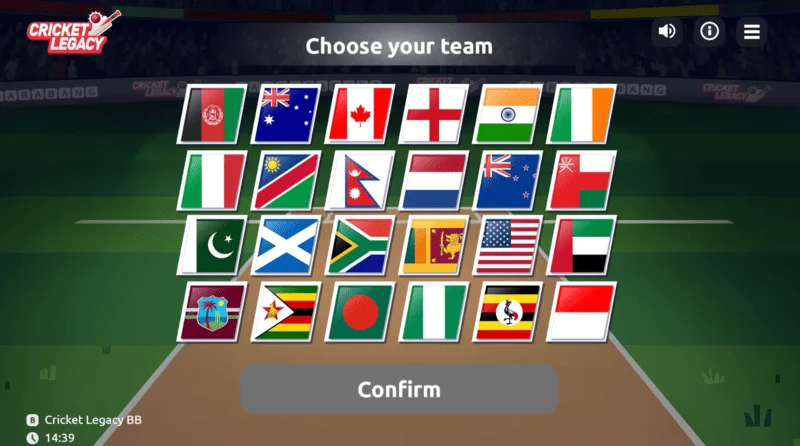 Cricket Legacy BB team selection