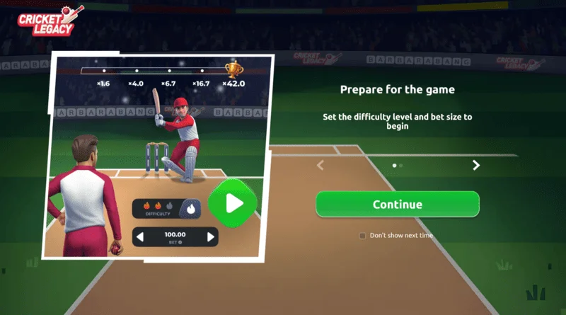 Cricket Legacy BB main menu